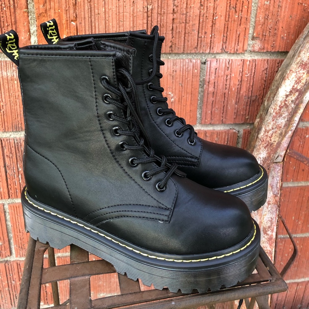 Combat Platform Boots - Vegan